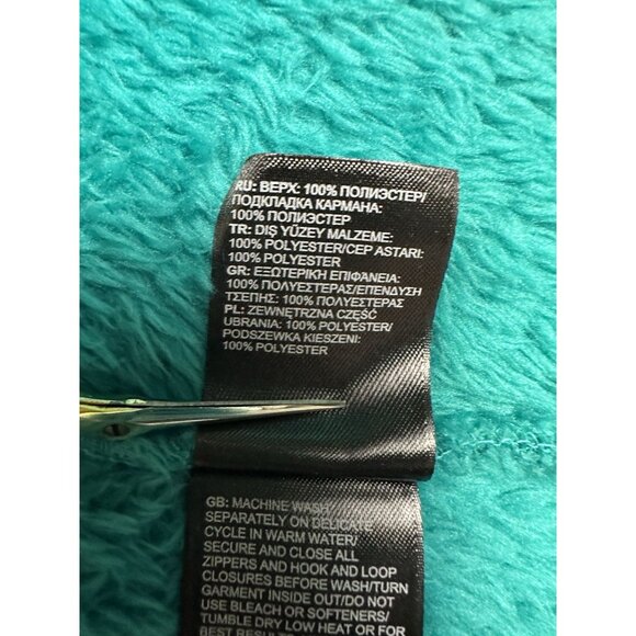 The North Face Jacket Women’s M Osito 2 Teal Blue Fuzzy High Loft Fleece FA15‎ - Picture 7 of 14